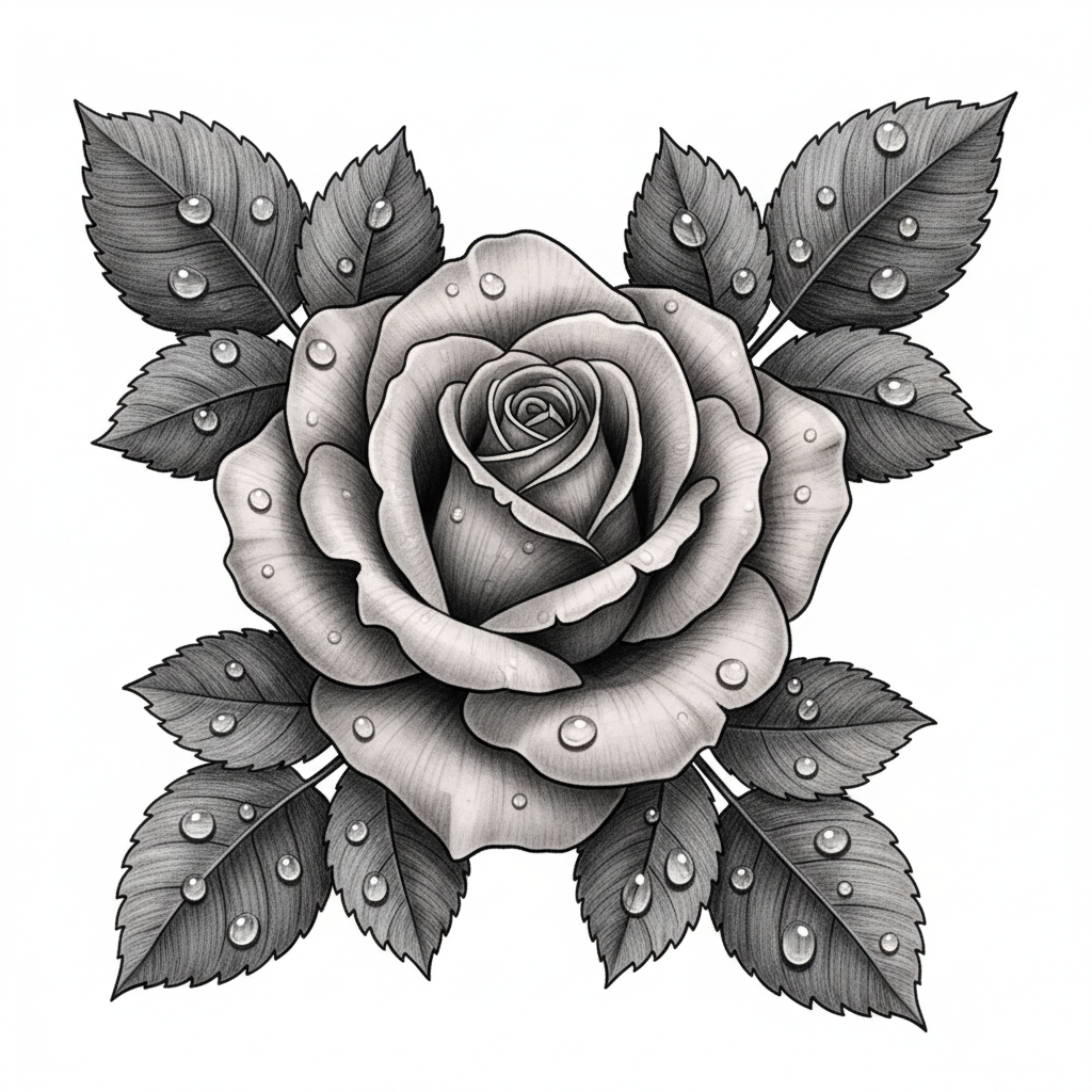 Black & Grey tattoo example