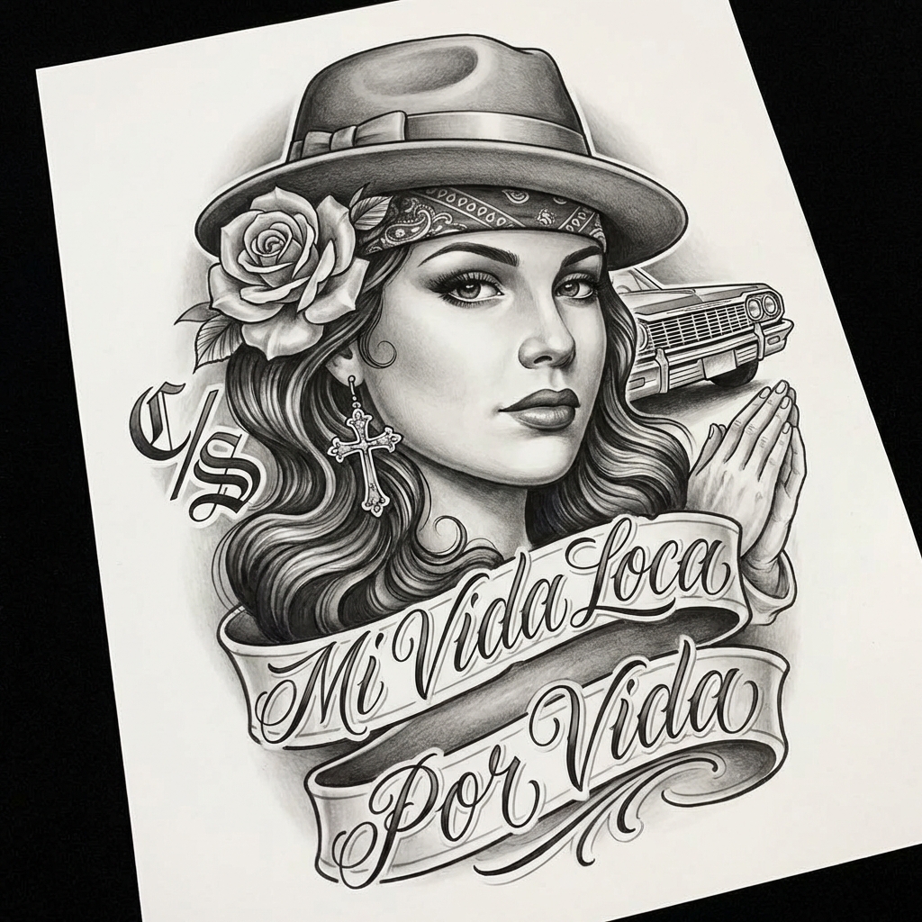 Chicano tattoo example