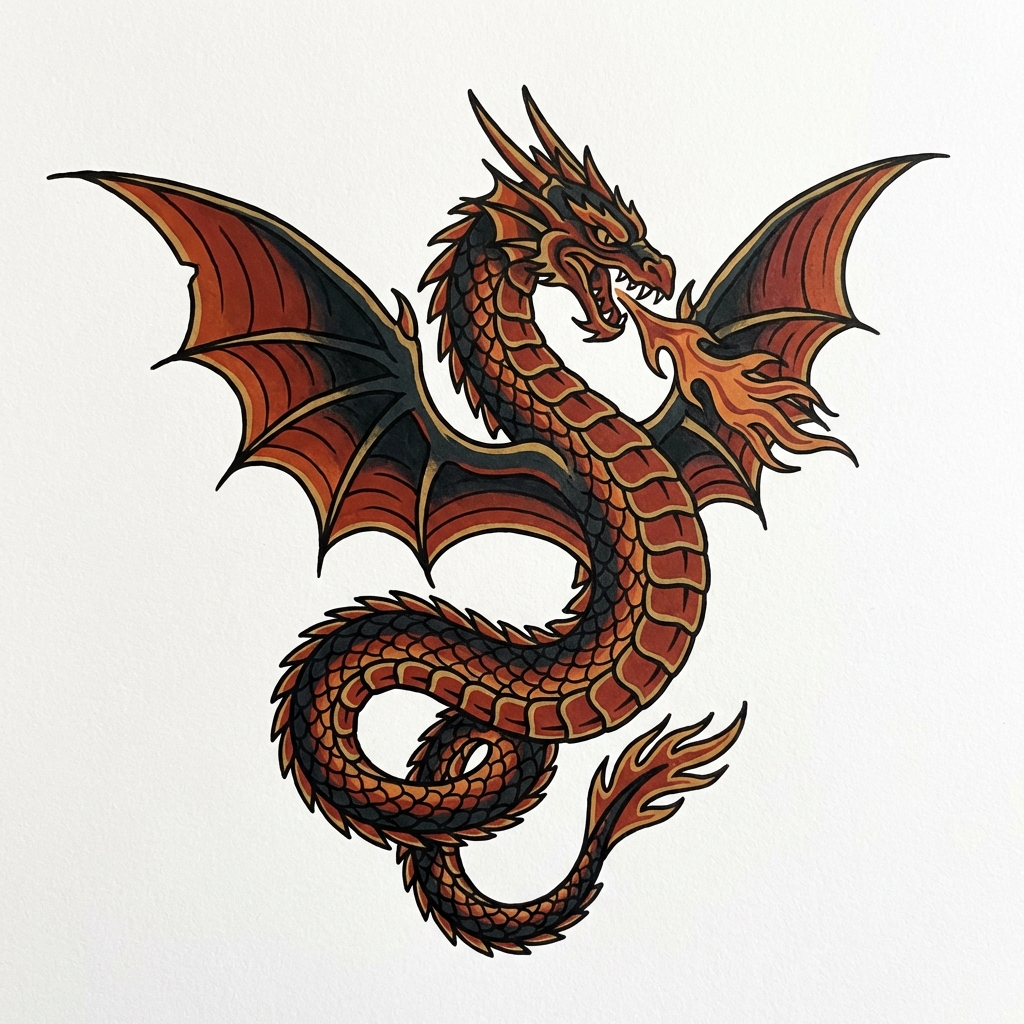 Dragon tattoo example