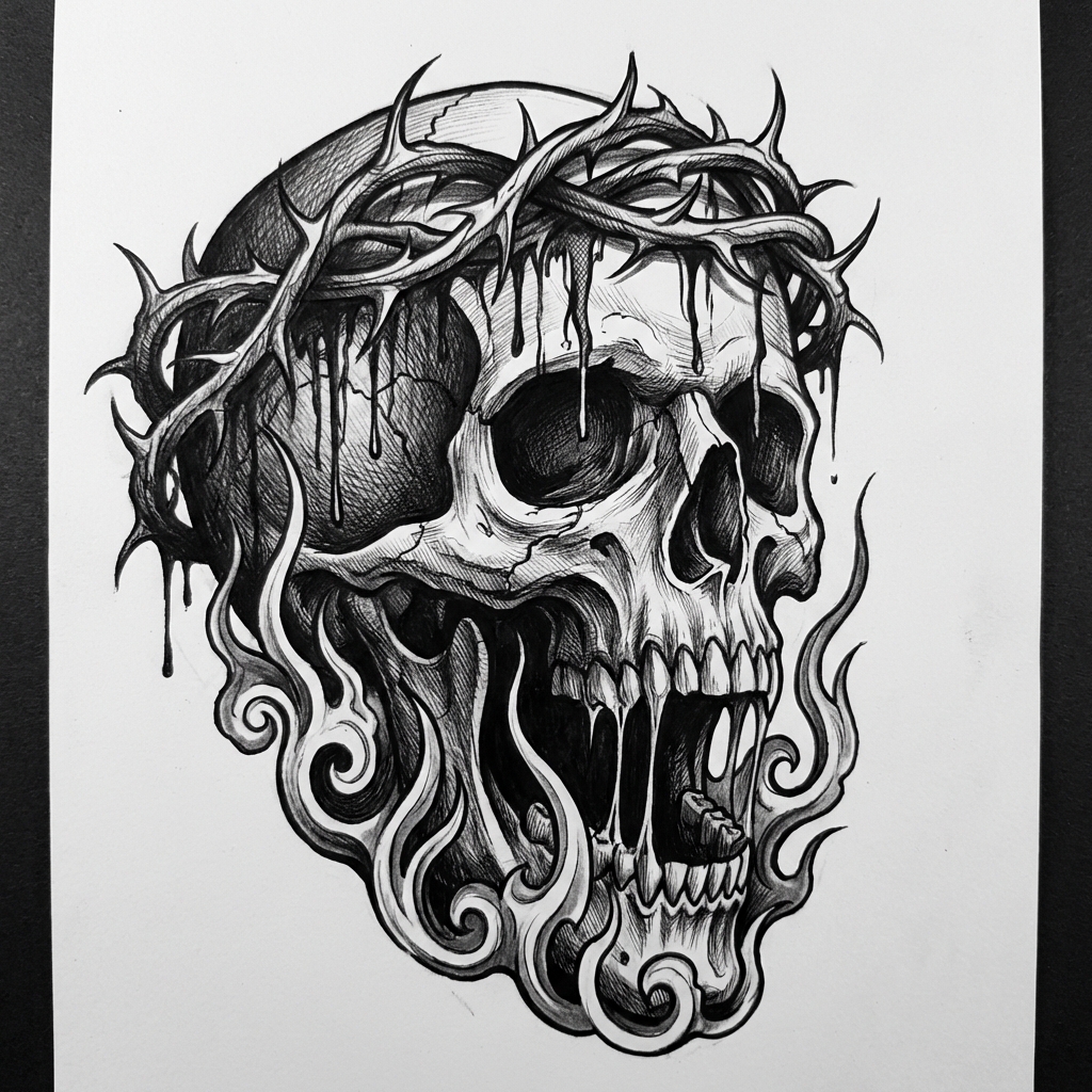 Horror / Dark Art tattoo example