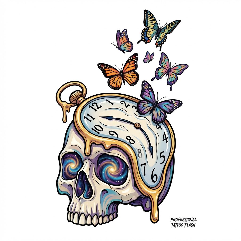 Surrealism tattoo example